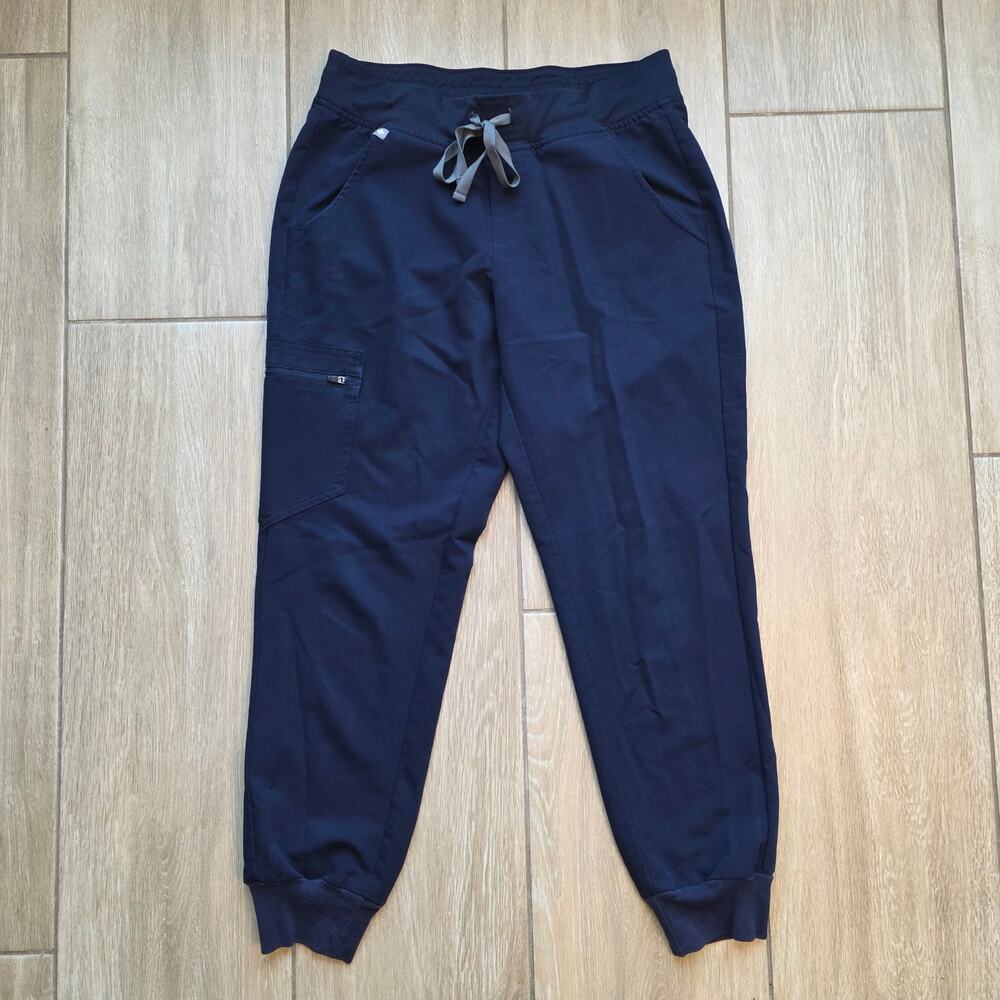 FIGS Zamora Jogger Scrub Pants Womens S Navy Blue Stretch Medical Nursing